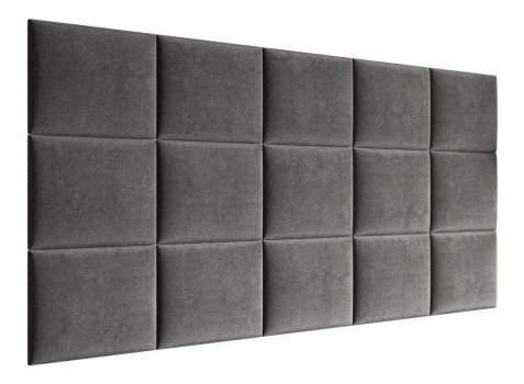 Čalúnený nástenný panel (2 ks) Pag 40x30 (tmavosivá) *výpredaj