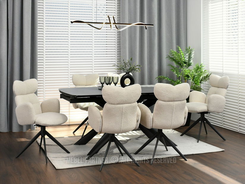 Szék Meda (krém + fekete)