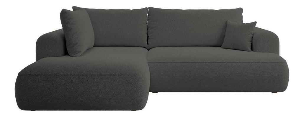 Kutna garnitura Olivo II (L) (tamnosiva + crna)