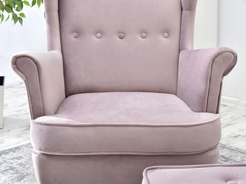 Kreslo ušiak Margis (čierna)