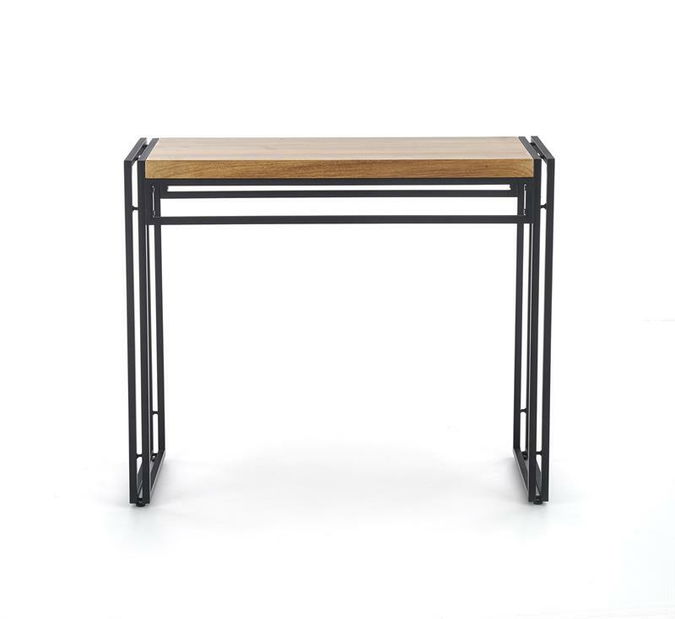 PC stolić Booker (prirodno drvo + crna)