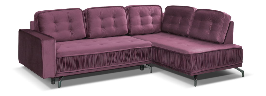 Rohová sedačka Variana (ružová) (P)