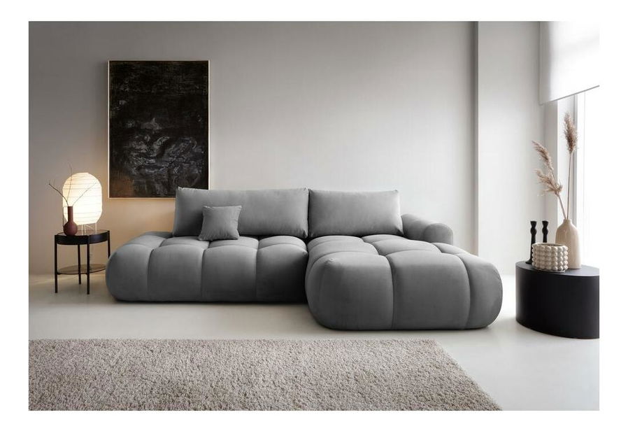 Sarokkanapé Ombre (J) (szürke + fekete) 