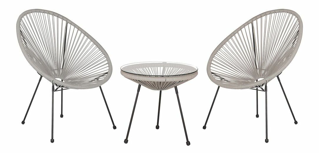 Záhradný set Alvarez (svetlosivá)