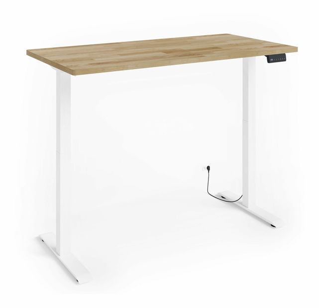 Elektromos PC asztal Natura 160 (tölgy + fehér)