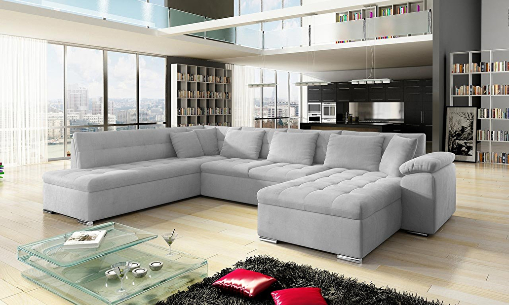 Kutna sofa Talina s funkcijom spavanja (desna U) (Uttario Velvet 2973)