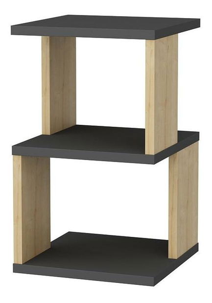 Noptieră Caramello (antracit + Stejar) 