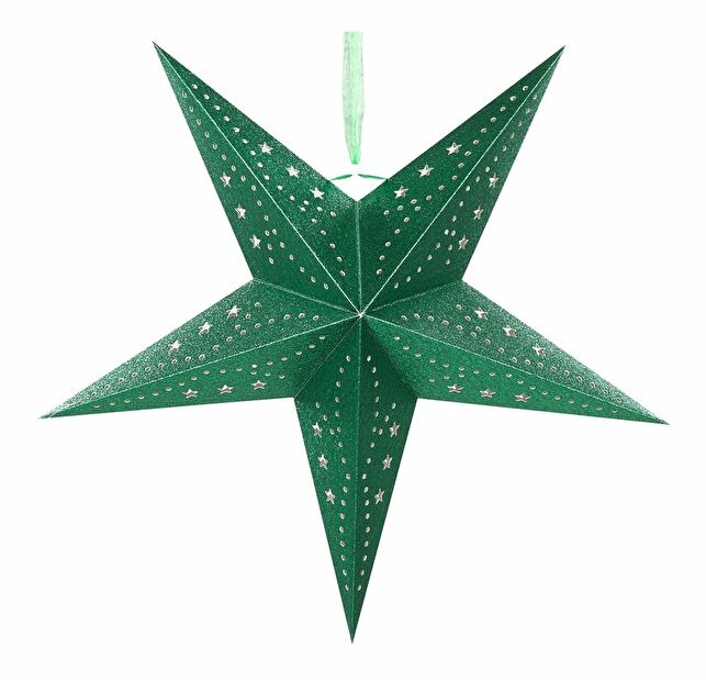 Set 2 viseće zvijezde 45 cm Monti (svjetlucava zelena)