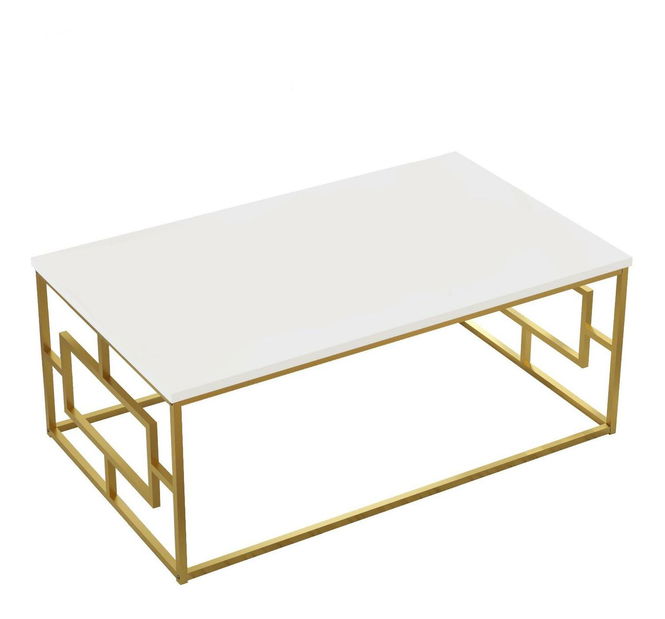 Dohányzóasztal Vogreolla (fehér + arany)