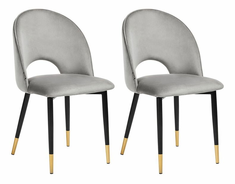 Set 2 ks. jedálenských stoličiek MAGI (látka) (sivá)