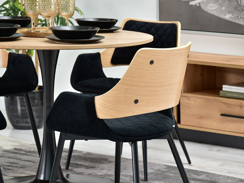 Scaun Morgana (stejar negru + negru)