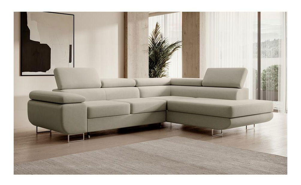 Colțar Stiletto (D) (gri + argintiu)