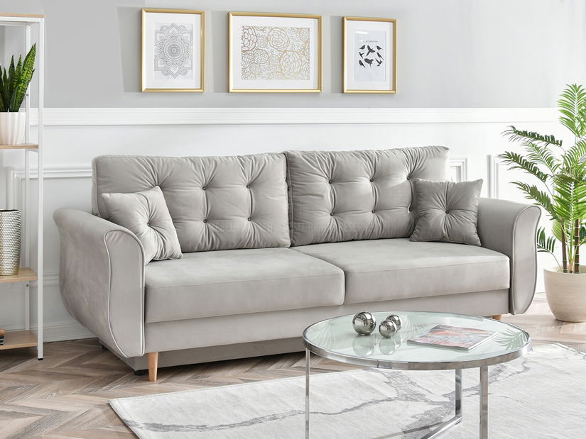 Kétszemélyes kanapé Lirica (szürke + tölgy)