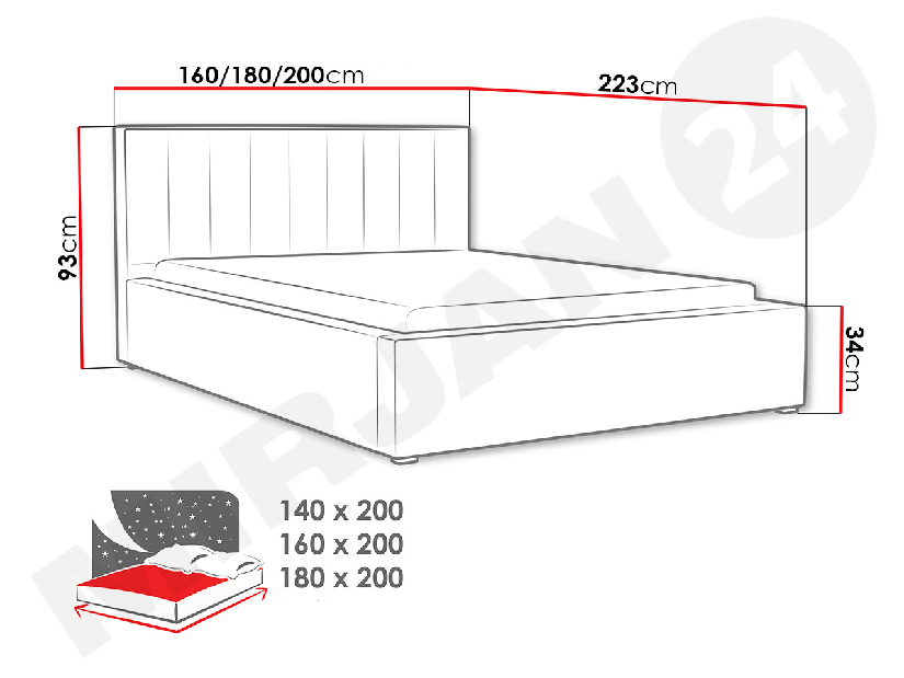 Manželská posteľ 160 cm Sonden (béžová) (s roštom) *výpredaj