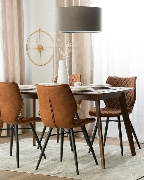 Set 2 buc. scaune pentru sufragerie Lissa (maro auriu)