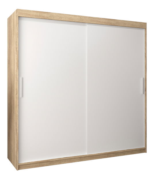 Šatníková skriňa 200 cm Toki (Dub sonoma + Biela matná)