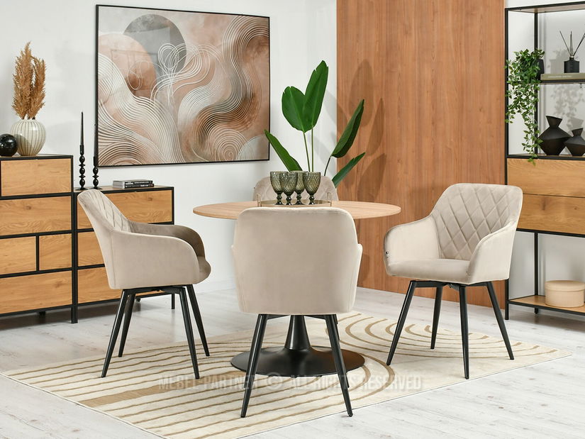 Stolica Logie (bež + crna)