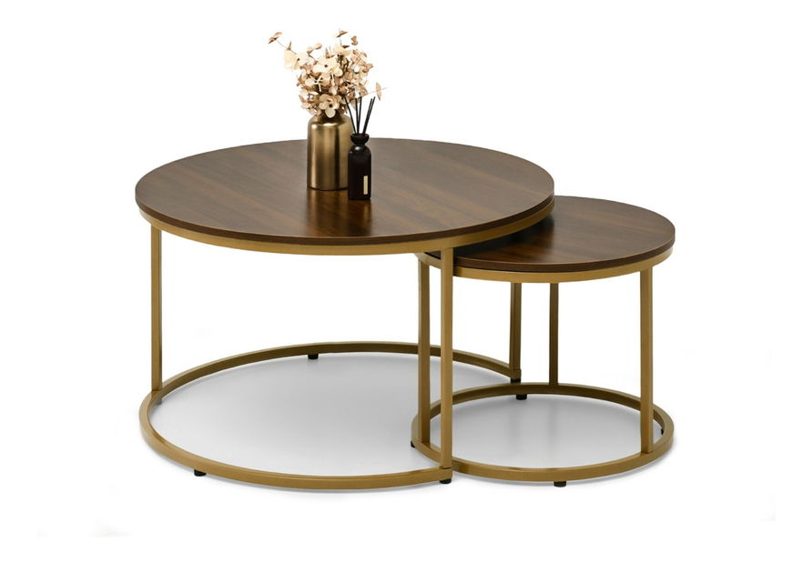 Stolić za kavu Klara (orah + zlatna)
