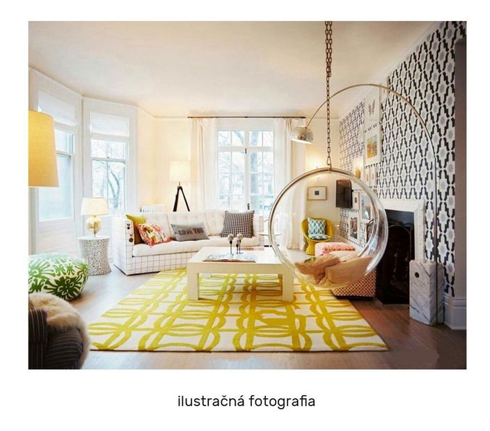 Függesztett hintafotel Belgica 1 (transzparens + arany + szürke) 