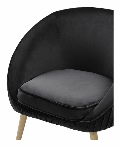 Fotoliu TOMSO (zamat) (negru)