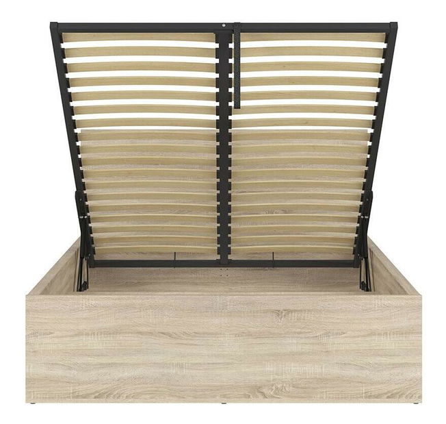 Manželská posteľ 140 cm BRW Tetrix 8 (dub sonoma) (s roštom) (s úl. priestorom)