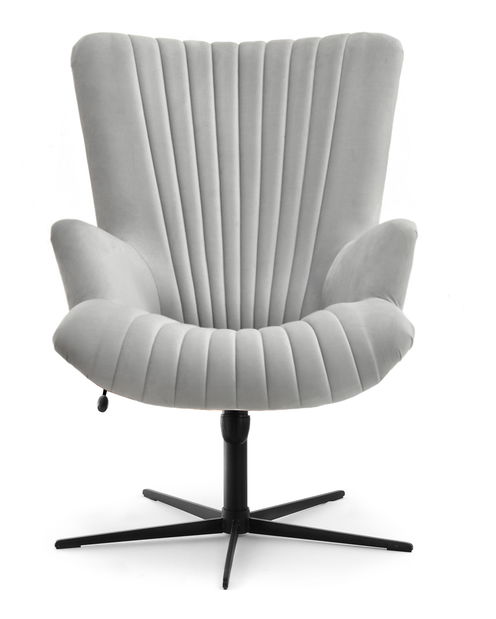 Relaxačné kreslo Elesenta (svetlosivá + čierna)