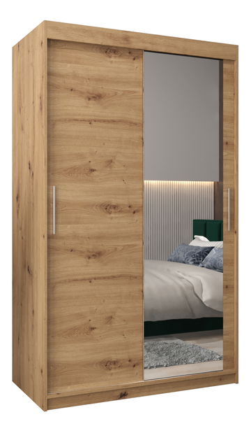 Ruhásszekrény 120 cm Toki 2 (artisan tölgy + artisan tölgy)