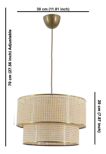 Stropna svjetiljka Clefereffa 1 (ecru + bijela)