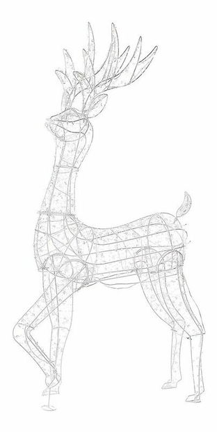 Decorație de exterior ren Hale (argintiu) (cu iluminat)