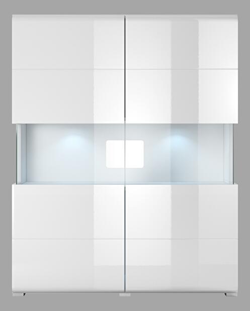 Vitrin Tamie DW42 (fehér + fényes fehér)
