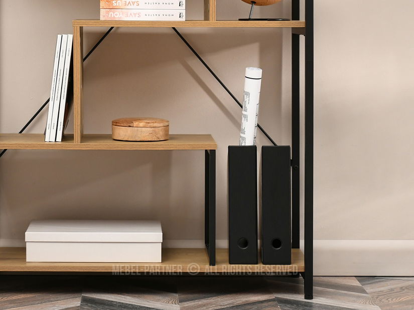 Raft Harp B (stejar + negru)