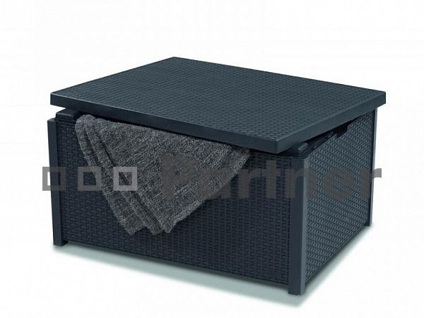 Záhradný box Manila box (antracit) (um. Ratan)