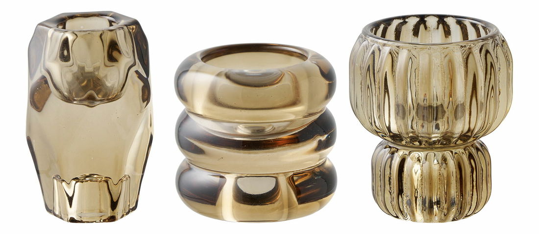 Svietnik 3 ks Csaloria 20 (tmavohnedá)