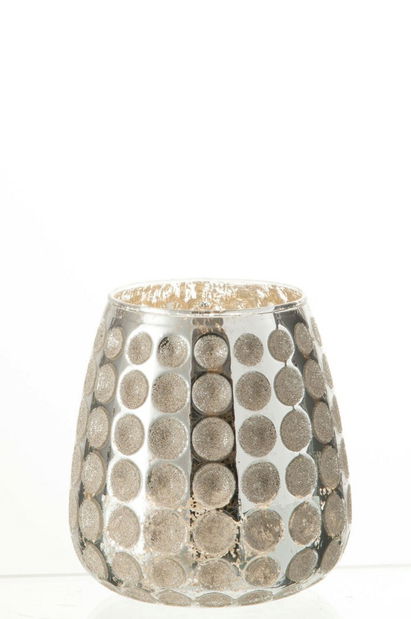 Svietnik Jolipa (12x12x13cm) (Strieborná)