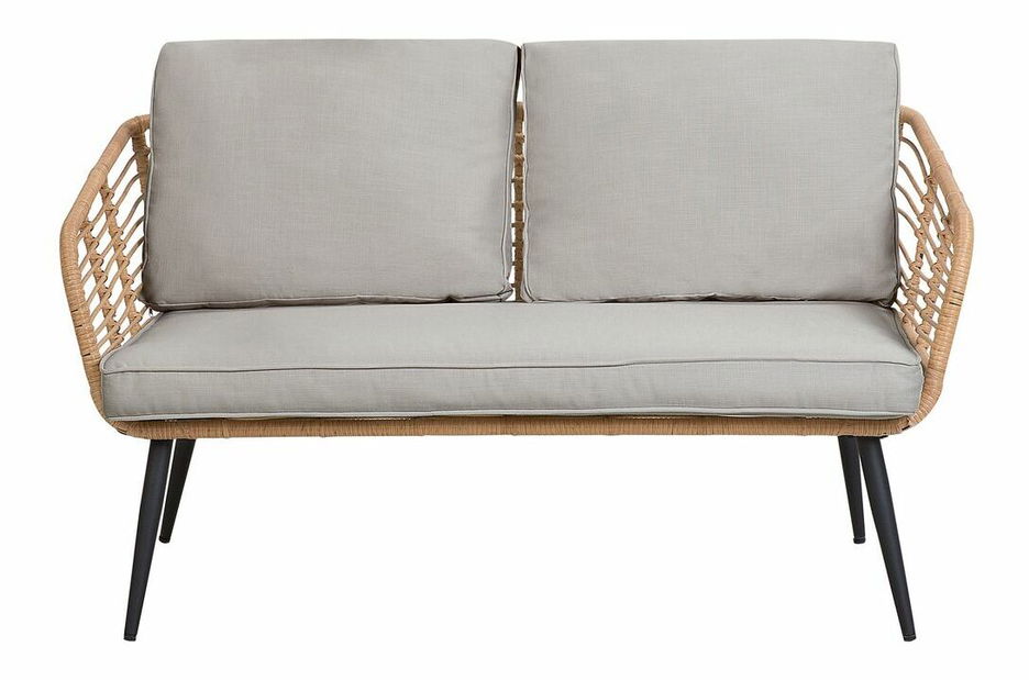 Kerti szett Cary (világosszürke) (párnával) (2 fő részére)