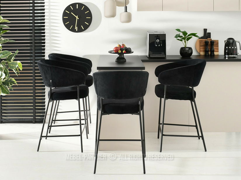 Scaun bar Coordiano (negru)