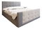 Franciaágy  Boxspring 200 cm Milagros 1 (szürke) (matraccal és tárolóhellyel)