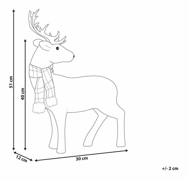 Figurină decorativă Musza (alb)