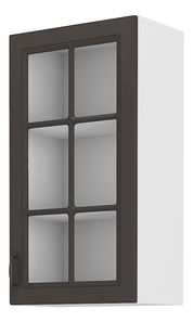 Dulap superior bucătărie Sheila GR 40 GS 90 1F (alb + grafit)