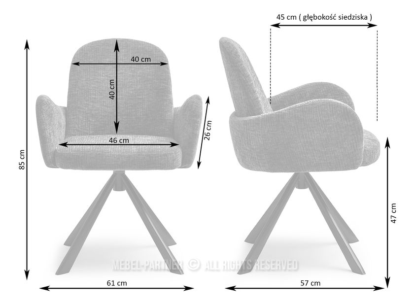Stolica Sony (siva + crna)
