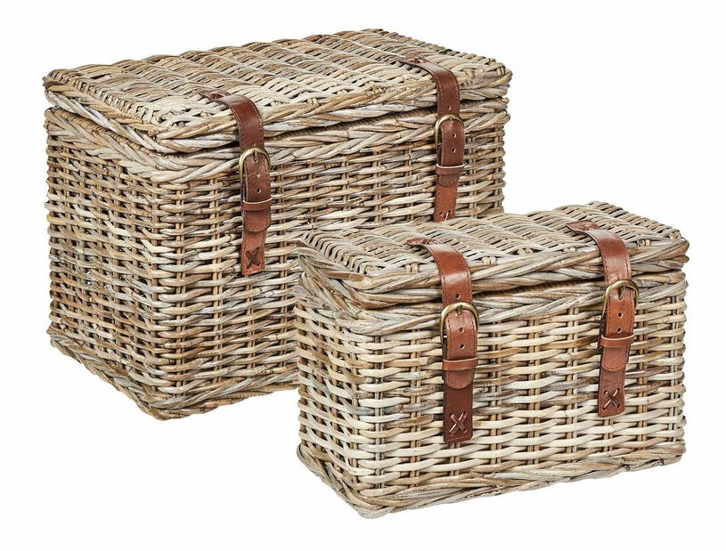 Set 2 ks úložných košov Irbza (prírodná)