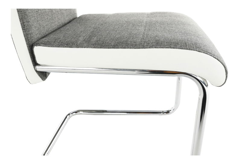 Jedálenská stolička Ive (tmavosivá + biela)