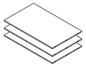 Police za ormar INDIANA JSZF 2D2S (3 kom.) (hrast sutter) 
