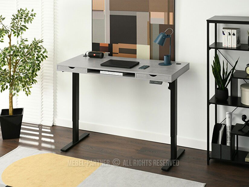 PC asztal Osto 140 (beton + fehér)