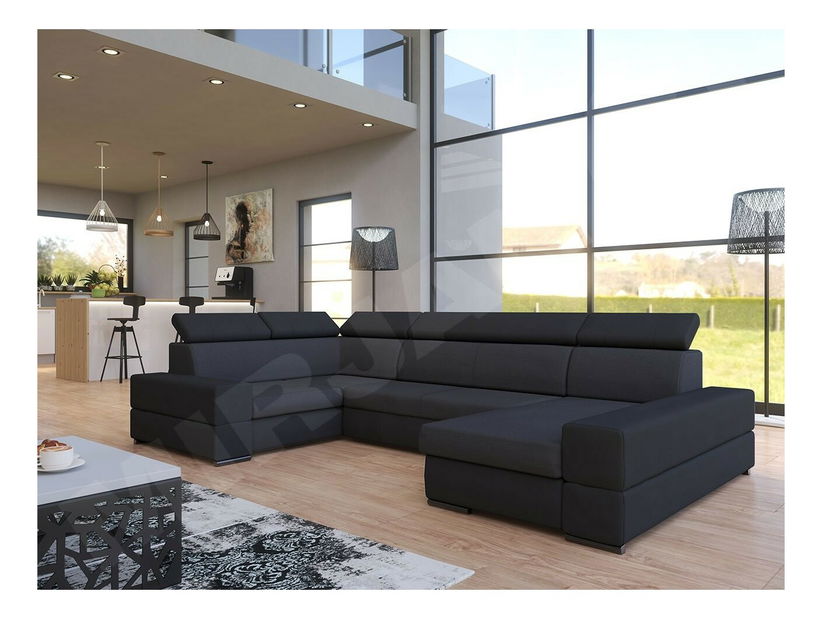 U alakú sarokkanapé Dafne (J) (fekete) *bazár