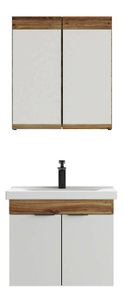 Set mobilier baie Cerrara (pin + alb)