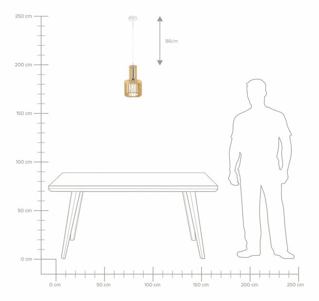 Závesná lampa NARRI (svetlé drevo)