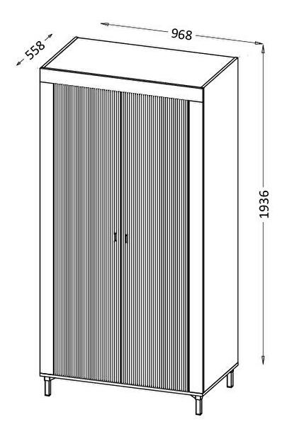 Dulap de haine Mossana MO1 (negru)