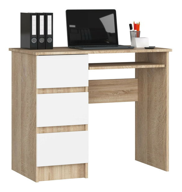 PC stolík Benicio (dub sonoma + biela) (L)