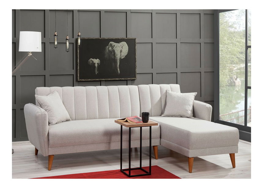 Sarok ülőgarnitúra Adrie (J) (krém)